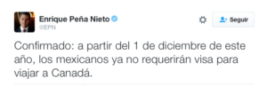 peña confirma eliminacion de visado