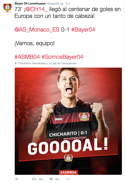 felicitacion 100 goles chicharito