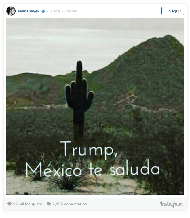 salma hayek saluda a trump