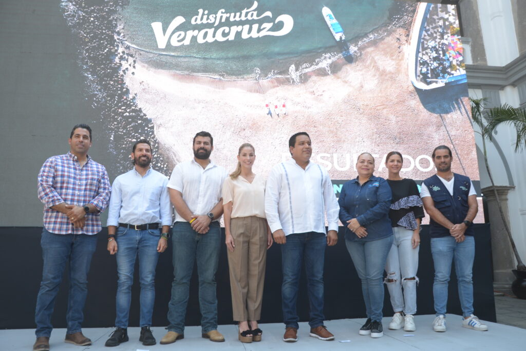 Patricia Lobeira Rodríguez, durante un evento público en el Puerto de Veracruz