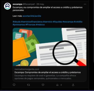 Escampa comparte consejos para acceder a un crédito personal en línea
