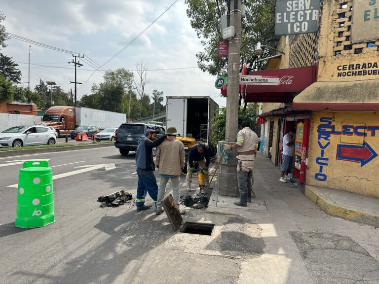 SACMEX atendió una fuga de agua en la colonia Belem de las Flores, en la Alcaldía Álvaro Obregón