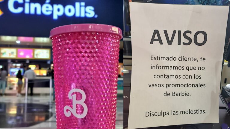 Quejas y reclamos en estreno de Barbie por vasos y palomeras
