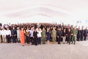 La Gobernadora Evelyn Salgado Pineda durante la Universidad Policial (UNIPOL)