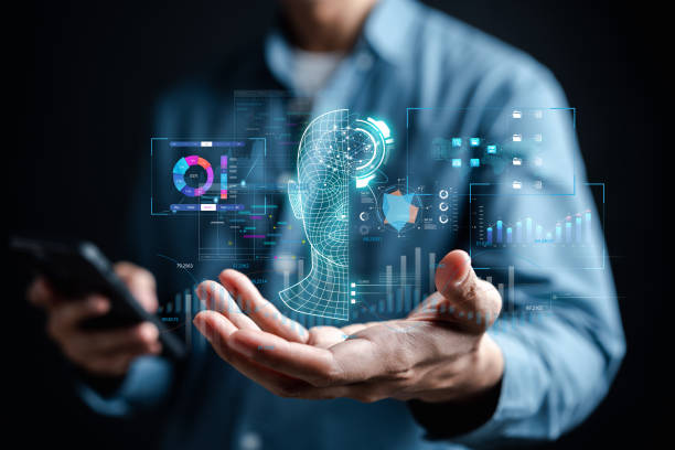 Imagen de una persona sosteneindo un ecosistema digital proyectando un analisis de información con inteligencia artificial para ilustrar artículo IA en el sector financiero, impacto transformador: Oscar Reyes de la Campa