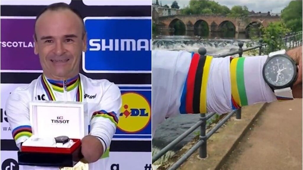 Premian con reloj de mano a ciclista paralímpico sin brazos en España