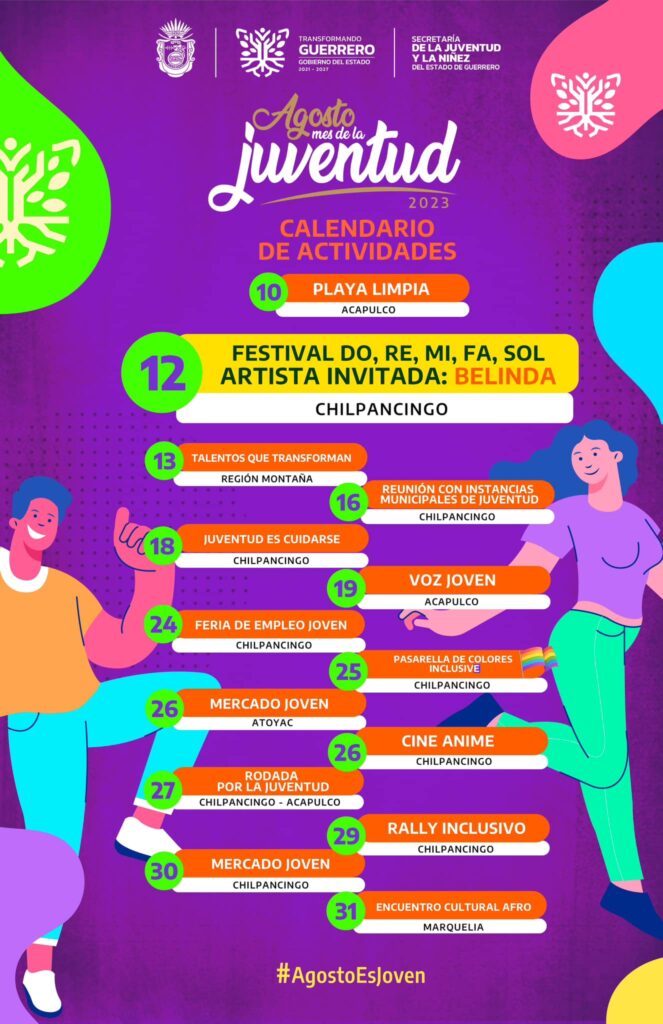Guerrero se prepara para celebrar un Mes de la Juventud