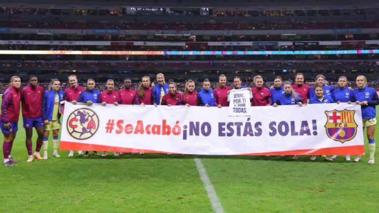 En el Barcelona-América, futbolistas se solidarizan con Jenni Hermoso