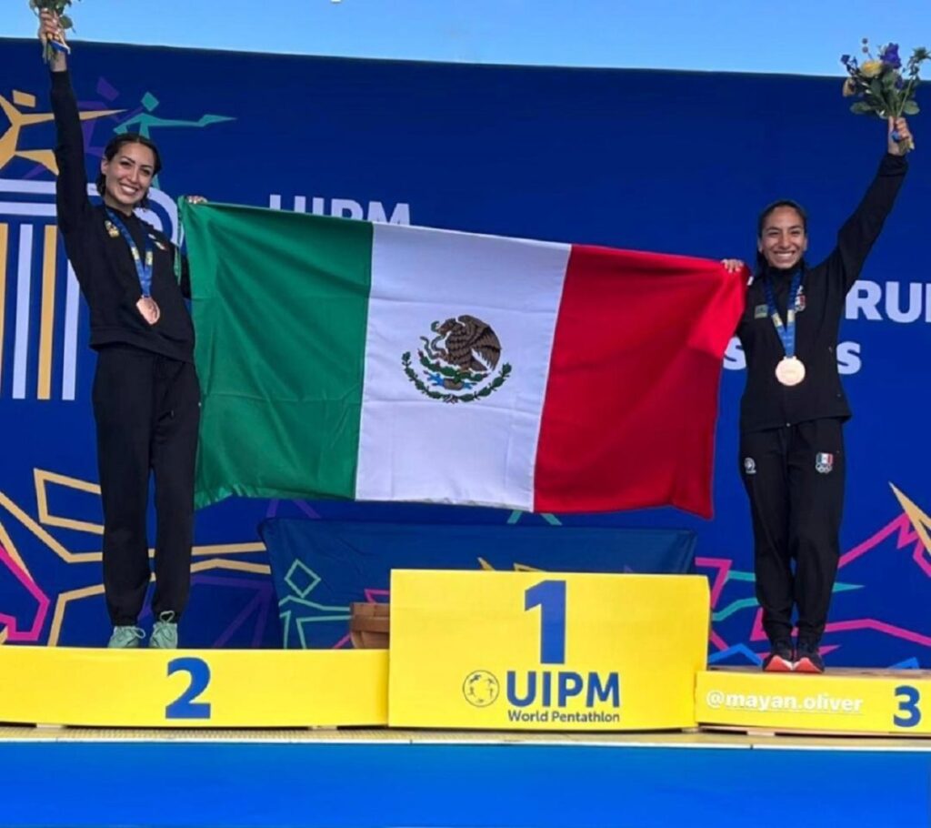 Mariana Arceo y Mayan Oliver consiguen bronce en Mundial de Pentatlón