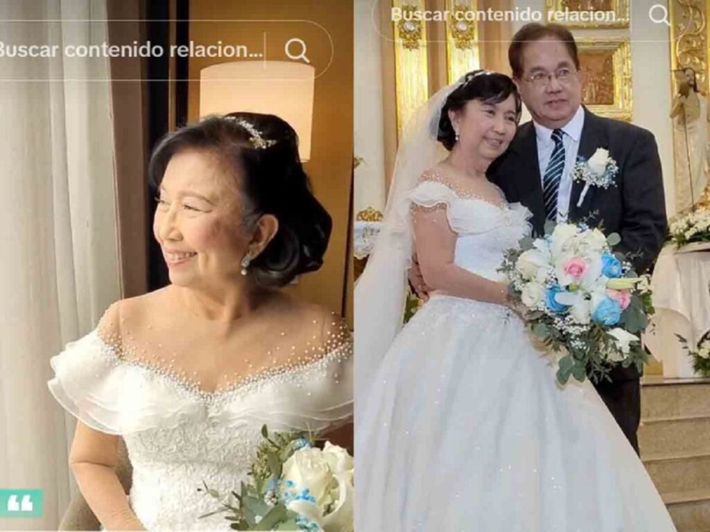 Mujer se casa a los 70 años con ex compañero del kínder