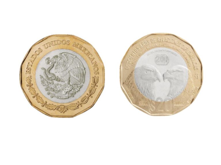 Emiten moneda conmemorativa por bicentenario de relaciones diplomáticas con EU