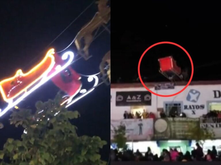 Santa Claus se accidenta en Tlaxcala y usuarios reviven momento