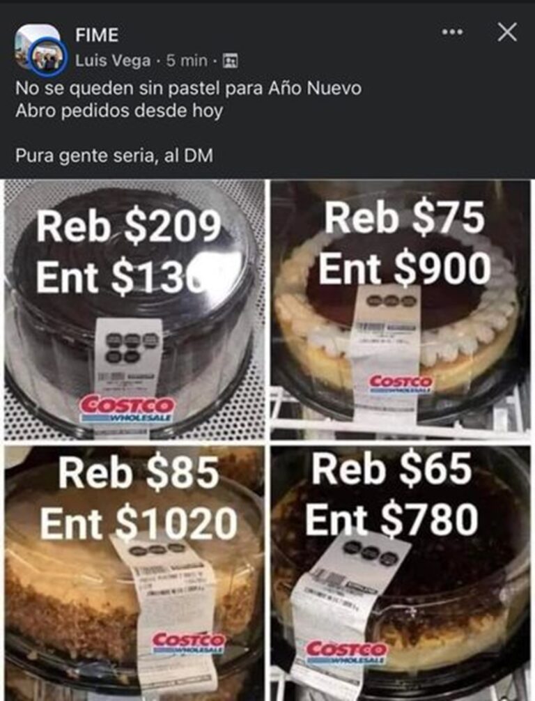 En Nuevo León, viralizan venta de pasteles hasta en mil pesos