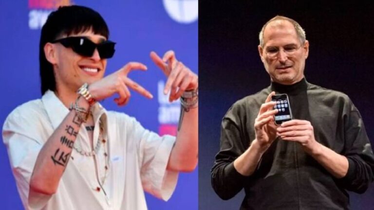 Peso Pluma pide ayuda a Steve Jobs; usuarios le recuerdan que ya murió