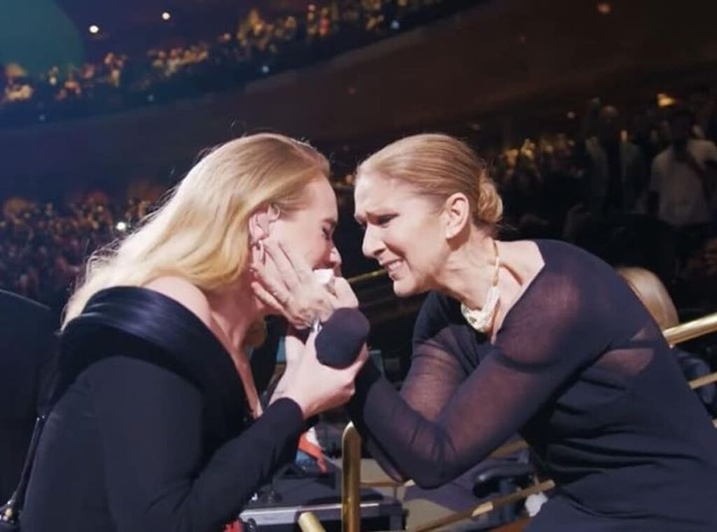 Adele se quiebra en llanto al encontrarse con Celine Dion en Las Vegas