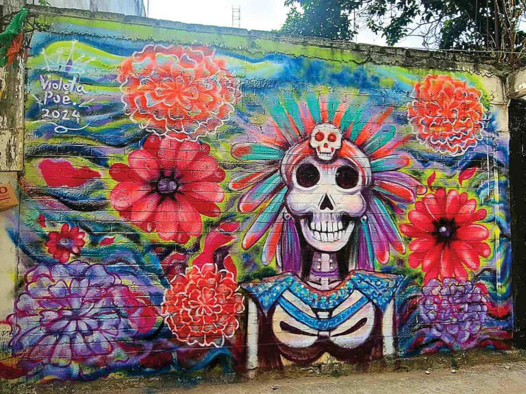 Conmemoran Día de Muertos con murales en la Mixteca de Oaxaca