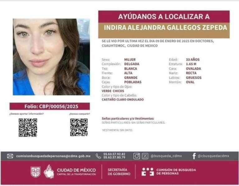Revelan datos sobre muerte de la doctora Indira Gallegos