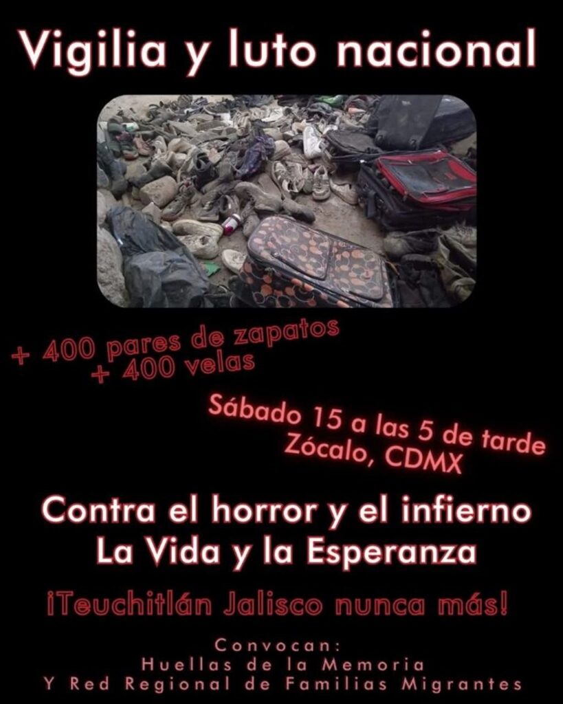 Convocan a día de luto nacional por "campo de exterminio" en Teuchitlán