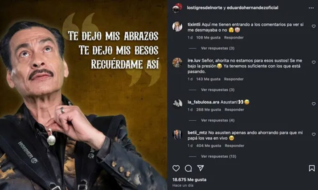 Los Tigres del Norte desatan preocupación por la salud de su vocalista