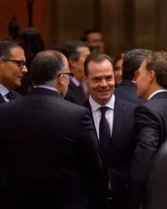 Olegario Vázquez Aldir en Palacio Nacional.